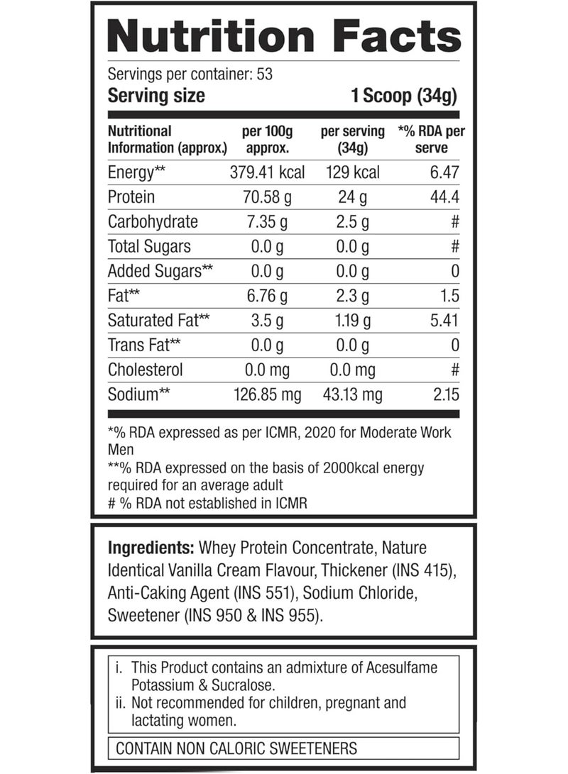 LABRADA 100% Whey Protein Powder Vanilla 4.13 lbs - Image 5